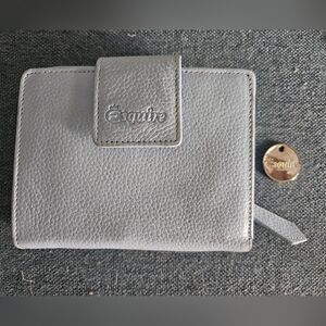 Esquire leather wallet in baby blue‎